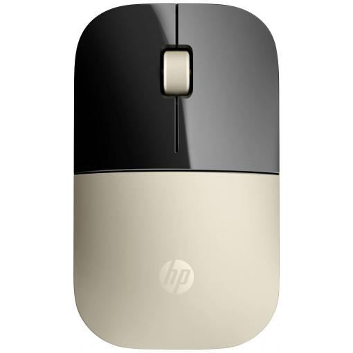 HP Z3700 optická myš, přenos bezdrátový, 3 tlačítko, 1200 dpi, černá, zlatá