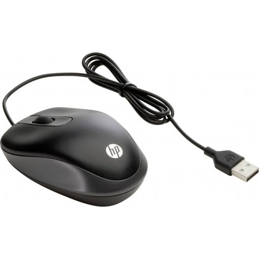 HP optická myš, přenos USB, 3 tlačítko, 1000 dpi, černá, šedá