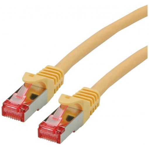 Roline 21.15.2620 RJ45 síťové kabely, propojovací kabely CAT 6 S/FTP 0.50 m žlutá dvoužilový stíněný, bez halogenů, samozhášecí 1 ks