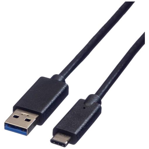 Roline USB kabel USB 3.2 Gen1 USB-A zástrčka, USB-C ® zástrčka 1.00 m černá stíněný 11.02.9011