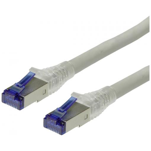Roline 21.15.0879 RJ45 síťové kabely, propojovací kabely CAT 6A S/FTP 90.00 m šedá dvoužilový stíněný, plný drát, samozhášecí 1 ks