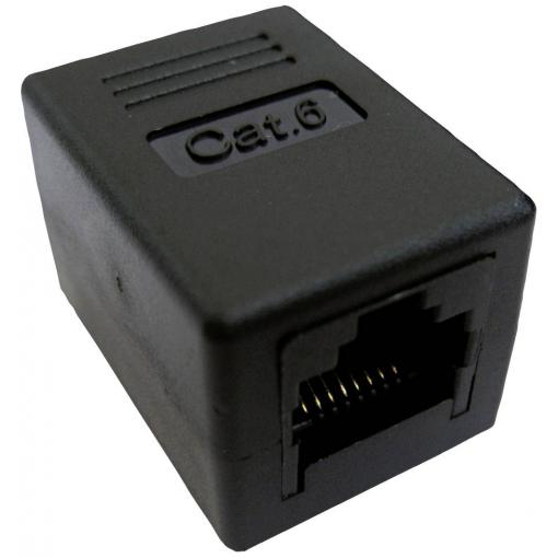 Value spojka RJ45 RJ45 adaptér CAT 6 [1x RJ45 zásuvka 8p8c - 1x RJ45 zásuvka 8p8c] 0 mm černá