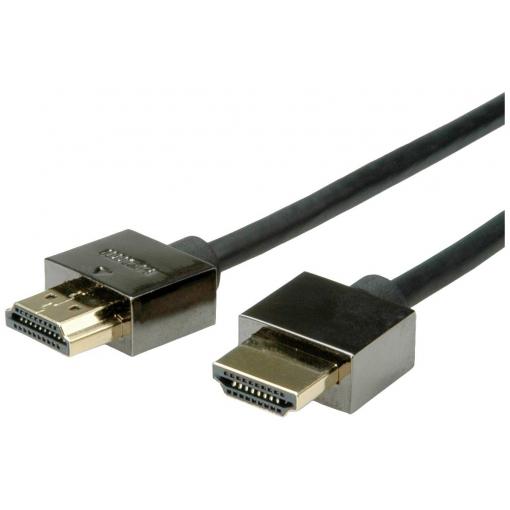 Roline HDMI kabel Zástrčka HDMI-A, Zástrčka HDMI-A 1.00 m černá 11.04.5591 standardní HDMI HDMI kabel