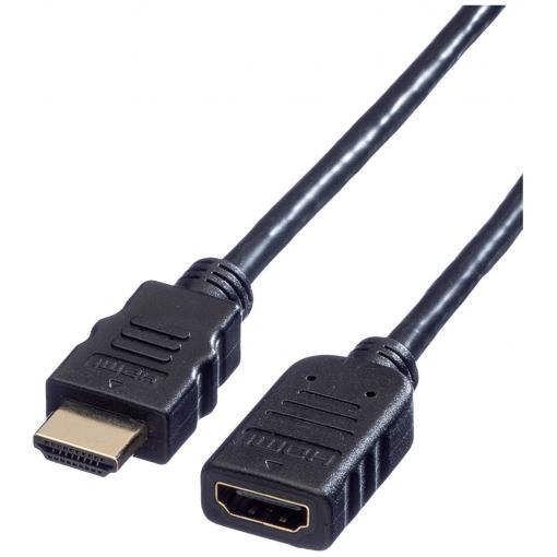 Value HDMI kabel Zástrčka HDMI-A, Zásuvka HDMI-A 5.00 m černá 11.99.5577 standardní HDMI HDMI kabel