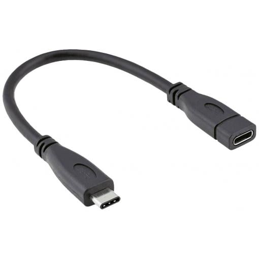 Roline USB kabel USB 3.2 Gen2 USB-C ® zástrčka 0.15 m černá stíněný 11.02.9015
