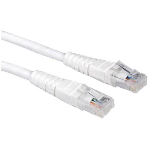 Value 21.99.1546 RJ45 síťové kabely, propojovací kabely CAT 6 U/UTP 2.00 m bílá nestíněný 1 ks