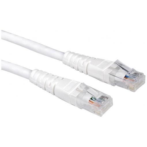 Value 21.99.1536 RJ45 síťové kabely, propojovací kabely CAT 6 U/UTP 1.00 m bílá nestíněný 1 ks