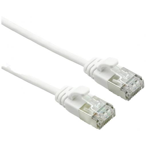 Roline 21.15.1702 RJ45 síťové kabely, propojovací kabely CAT 6A U/FTP 2.00 m bílá nestíněný, bez halogenů, samozhášecí 1 ks