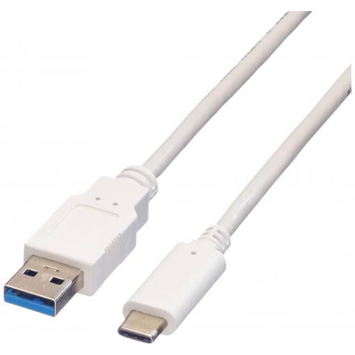 Value USB kabel USB 3.2 Gen1 USB-A zástrčka, USB-C ® zástrčka 1.00 m bílá stíněný 11.99.9011