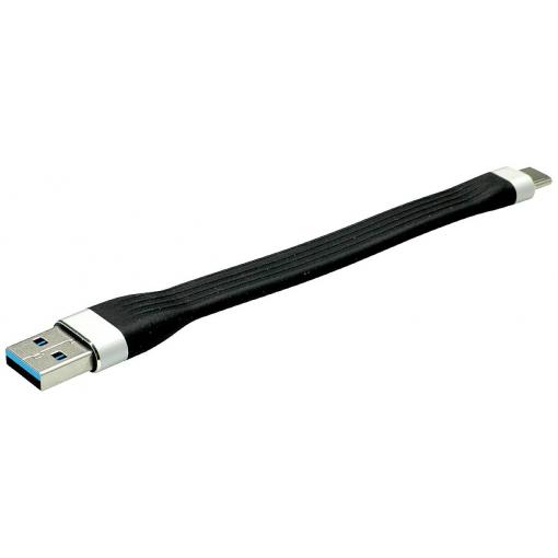 Roline USB kabel USB 3.2 Gen1 USB-A zástrčka, USB-C ® zástrčka 0.11 m černá 11.02.9014