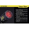 NiteCore NITNFB25 barevný filtr EC1, EC2, EA1, EA2, MT2C, P12, SRT3, SRT5 a kapesní svítilny o Ø 25 mm modrá