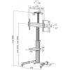 LogiLink BP0025 TV kolečkový vozík 94,0 cm (37) - 177,8 cm (70) naklápěcí, nastavitelná výška