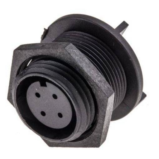 Bulgin PX0413/04S kulatý konektor DIN, 1 ks