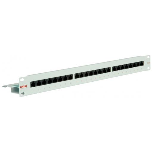 Roline 24 portů síťový patch panel 483 mm (19) CAT 6 1 U šedá