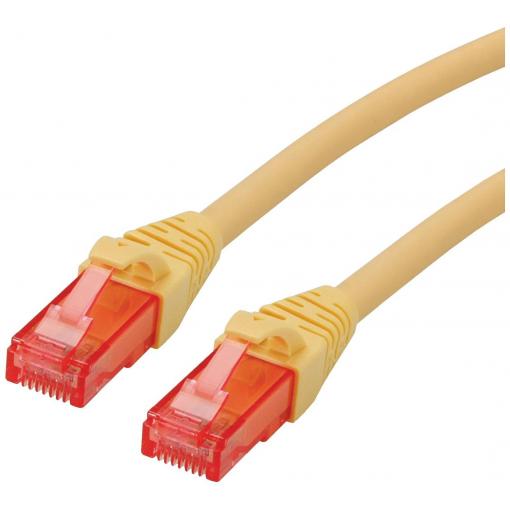 Roline 21.15.2524 RJ45 síťové kabely, propojovací kabely CAT 6 U/UTP 1.50 m žlutá nestíněný, bez halogenů, samozhášecí 1 ks