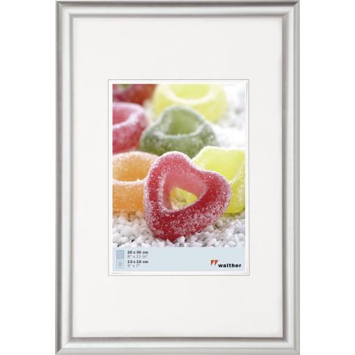 walther+ design KP050S vyměnitelný fotorámeček Formát papíru: 28 x 35 cm (š x v) 40 cm x 50 cm stříbrná