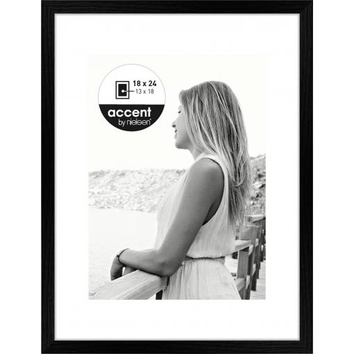 Nielsen Design 1134000 vyměnitelný fotorámeček Formát papíru: 18 x 24 cm (š x v) 18 cm x 24 cm černá