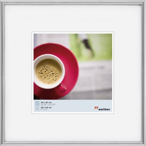 walther+ design KS330H vyměnitelný fotorámeček Formát papíru: 30 x 30 cm (š x v) 30 cm x 30 cm stříbrná