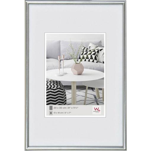 walther+ design KS030H vyměnitelný fotorámeček Formát papíru: 20 x 30 cm (š x v) 20 cm x 30 cm stříbrná