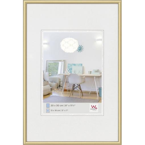 walther+ design KV030G vyměnitelný fotorámeček Formát papíru: 20 x 30 cm (š x v) 20 cm x 30 cm zlatá