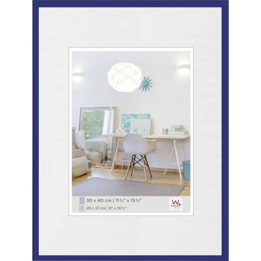 walther+ design KV040L vyměnitelný fotorámeček Formát papíru: 30 x 40 cm (š x v) 30 cm x 40 cm modrá