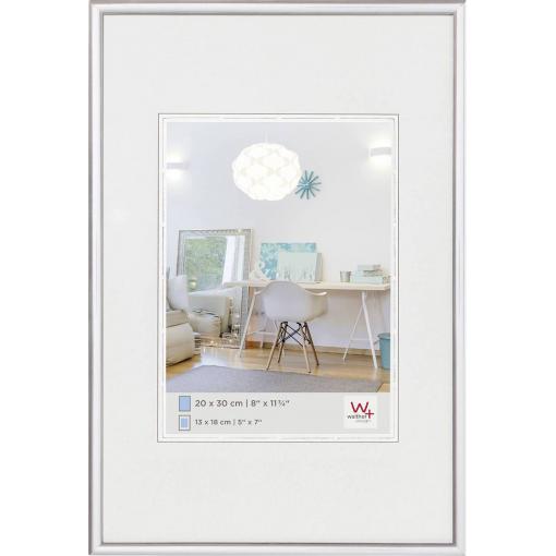 walther+ design KV030S vyměnitelný fotorámeček Formát papíru: 20 x 30 cm (š x v) 20 cm x 30 cm stříbrná
