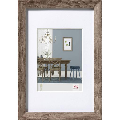 walther+ design EF040N vyměnitelný fotorámeček Formát papíru: 20 x 27 cm ořechová