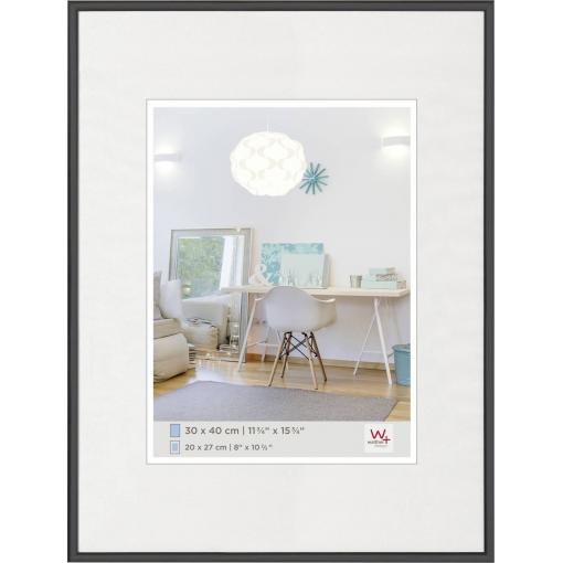 walther+ design KV040B vyměnitelný fotorámeček Formát papíru: 30 x 40 cm (š x v) 30 cm x 40 cm černá