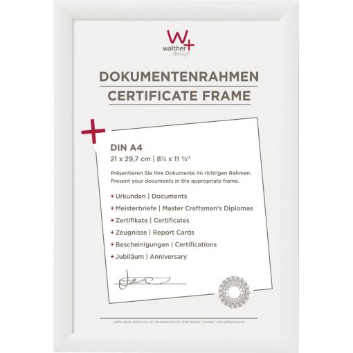 walther+ design KP130W vyměnitelný fotorámeček Formát papíru: A4 (š x v x h) 23.80 x 32.80 x 1.70 cm bílá