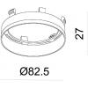 Deko Light 930365 Reflektor Ring Silber für Serie Nihal vysokonapěť. komponent lištových systémů reflektor 3fázové stříbrná
