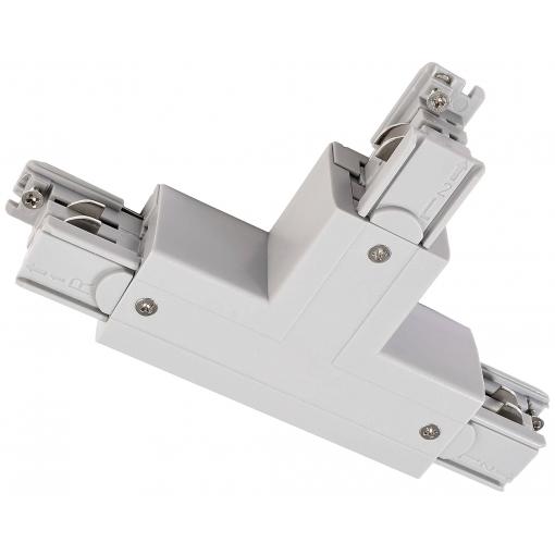 Deko Light 710028 D Line T-Verbinder links-links-rechts mit Wechselmechanik vysokonapěť. komponent lištových systémů napájecí kolejnice 3fázové šedá