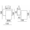 Deko Light Nihal LED pásové reflektory 3fázové 35 W LED Energetická třída (EEK2021): G (A - G) bílá