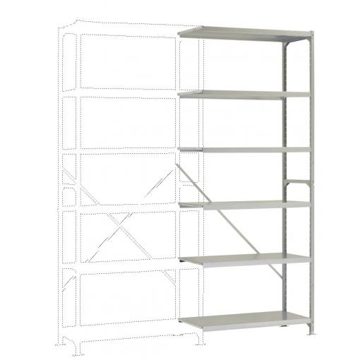 Manuflex RM3191 přístavný modul regálu oddělení , (š x v x h) 97 x 2.5 x 40 cm, ocel, kovová podlaha, pozinkovaná