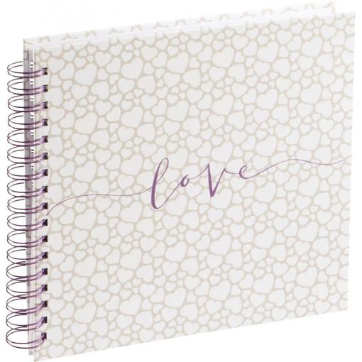 Hama 00003832 album se spirálovou vazbou (š x v) 28 cm x 24 cm bílá, růžová 40 Seiten