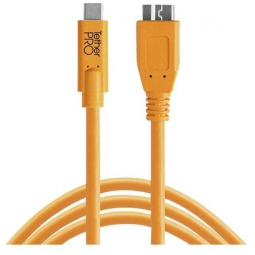 Tether Tools USB kabel USB 3.2 Gen1 USB-C ® zástrčka, USB Micro-B 3.0 zástrčka 4.60 m oranžová CUC3315-ORG