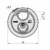 Basi 6100-7001-703 visací zámek 70 mm zámky se stejným klíčem 703 stříbrná na klíč