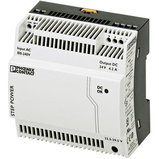 Phoenix Contact STEP-PS/1AC/24DC/4.2 síťový zdroj na DIN lištu, 24 V/DC, 4.4 A, 100 W, výstupy 1 x