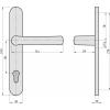 Basi 7839-0108 dveřní garnitura s klikou pro úzký rám