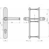 Basi 7830-0109 dveřní garnitura s klikou pro úzký rám