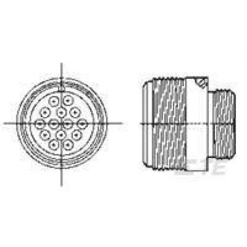 TE Connectivity TE AMP Circular Plastic Connectors 213650-1 1 ks