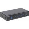 Manhattan 164405 USB Hub 7 portů USB-A USB 3.0 5 GBit/s kovový ukazatel, pro průmyslové použití, pro montáž na zeď černá 164405