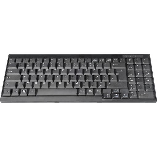 Digitus DS-72000DE kabelový KVM tlačítko německá, QWERTZ černá