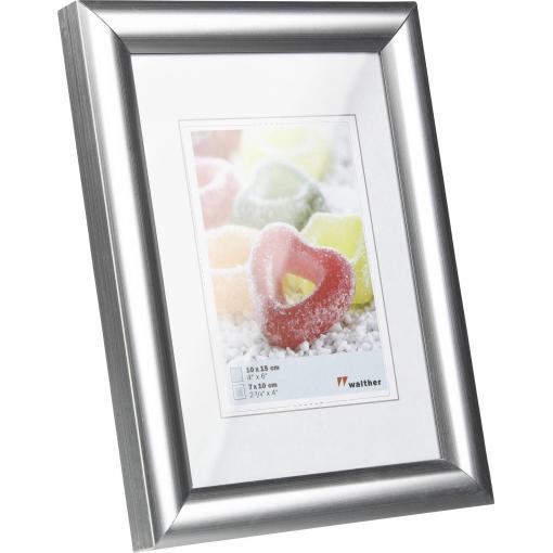 walther+ design KP015S vyměnitelný fotorámeček Formát papíru: 10 x 15 cm (š x v) 10 cm x 15 cm stříbrná