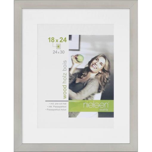 Nielsen Design 8988010 vyměnitelný fotorámeček Formát papíru: 24 x 30 cm (š x v) 24 cm x 30 cm stříbrná