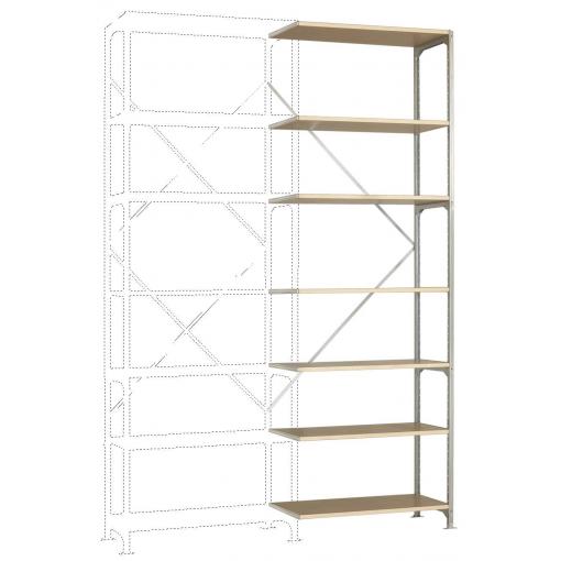 Manuflex RB2285 přístavný modul regálu oddělení , (š x v x h) 97 x 3 x 30 cm, ocel, kovová podlaha, pozinkovaná