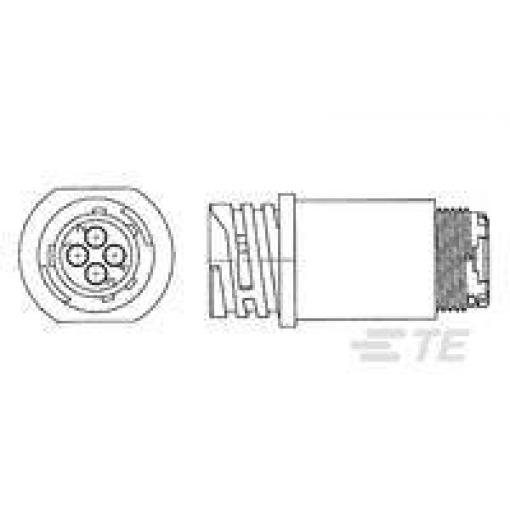 TE Connectivity TE AMP Circular Plastic Connectors 1977883-1 1 ks