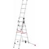 Hailo S100 ProfiLOT 9306-507 hliník víceúčelový žebřík max.prac. výška: 4.7 m stříbrná, červená, černá EN 131 15.5 kg
