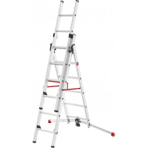 Hailo S100 ProfiLOT 9306-507 hliník víceúčelový žebřík max.prac. výška: 4.7 m stříbrná, červená, černá EN 131 15.5 kg