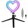LogiLink Ring Light Heart stativ na světlo Energetická třída (EEK2021) E (A - G) integrovaný stativ, kulová hlava