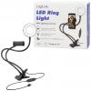 LogiLink Ring Light Ø 8,5 cm stativ na světlo Energetická třída (EEK2021) E (A - G) vč. držáku smartphonu